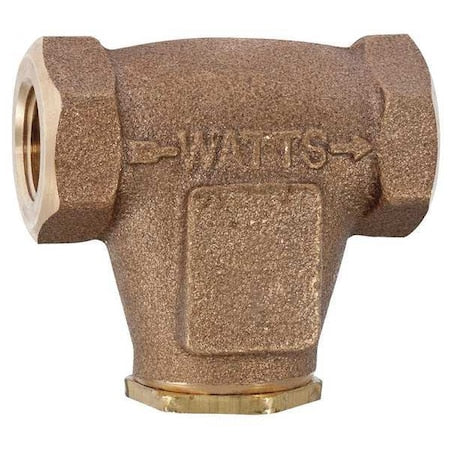 Watts 1/4 LF27 - In-Line V Strainer, 1/4" Pipe, FNPT x FNPT, Lead Free Cast Copper Silicon Alloy, 250 psi