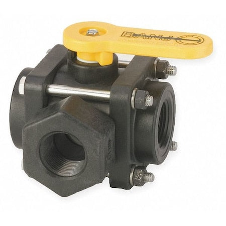 Banjo V075SL - 3/4" FNPT Polypropylene Ball Valve 3-Way