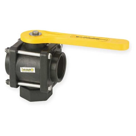 Banjo V200BL - 2" FNPT Polypropylene Ball Valve 3-Way