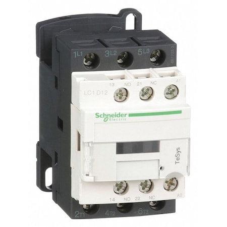 Schneider Electric LC1D12B7 - IEC Magnetic Contactor, 1 NC/1 NO, 24 V AC, 3 P, Non-Reversing, Screw Clamp