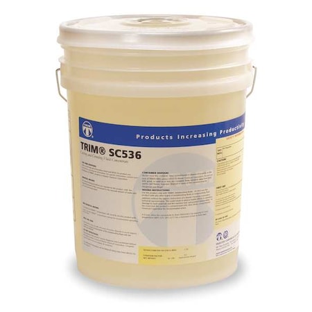 Trim SC536-5G - Coolant, SC536, Semisynthetic, 5 gal, Pail, Colorless to Pale Yellow