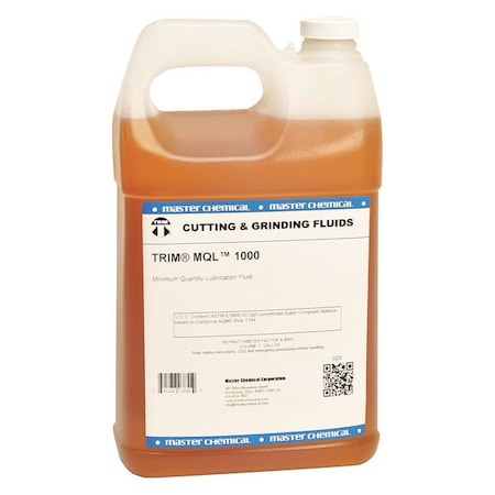 Trim MQL1000-1G - Cutting Fluid, MQL 1000, Straight Oil, 1 gal, Jug, Gold