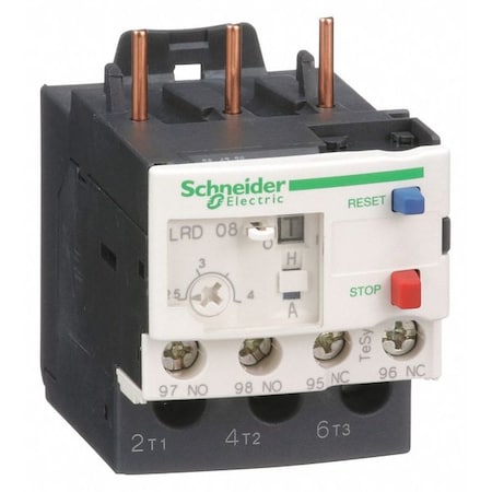 Schneider Electric LRD08 - Overload Relay, 1 NC/1 NO, 2.5 A Min current, 4 A Max current, 690 V AC