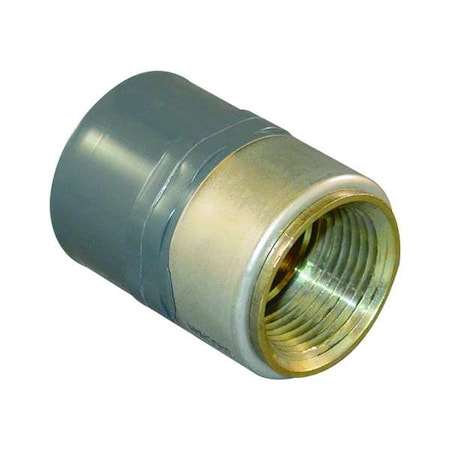 835-005BR - PVC, Brass Female Adapter, FNPT x Socket, 1/2 in Pipe Size