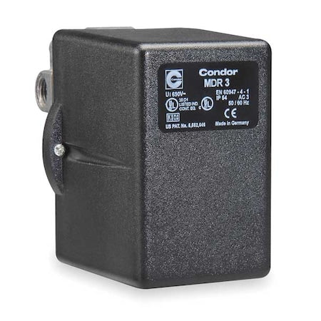Condor Usa 31WGXXXX - Pressure Switch, Standard, 3 PST, 4 Ports, 3/8" FNPT, 1/4" FNPT, 60 to 232 psi Range