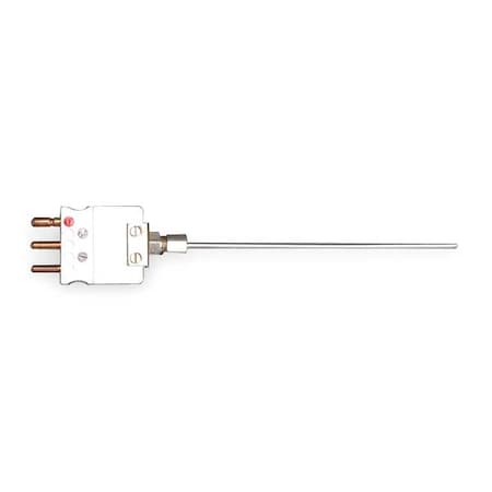 Tempco RTD00610 - Temp Probe, 3-Wire, Straight, 0.188 in