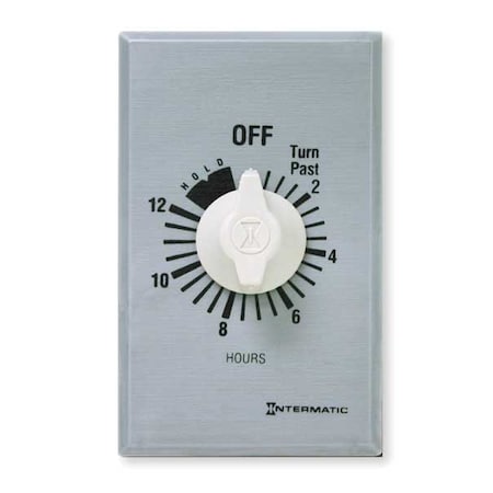 Intermatic FF312HH - Timer,Spring Wound,12 Hr,SPDT,Silver