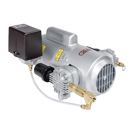 Gast 6LCF-246S-M616NEX - Piston Air Compressor, 1 HP, 115/230 V, 1 Ph