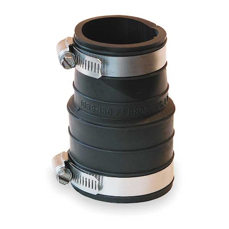 Fernco 1059-150 - Flexible Coupling,Pipe Size 1-1/2x1-1/2"