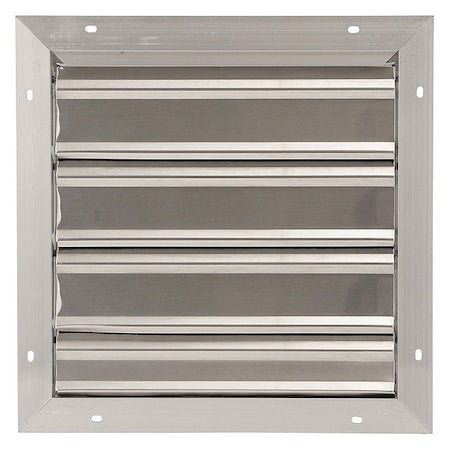 Dayton 3HHN6 - 16 in 19"H-W 5 1/4"L Aluminum Backdraft Damper, 16-1/2 in x 16-1/2 in, Aluminum