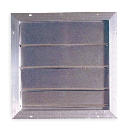 Dayton 3HHR1 - 16 in 19"H-W 5 1/4"L Alu Gable Shutter Dampr, 17 in x 17 in, Aluminum