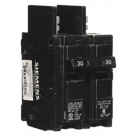 Siemens BQ2B030 - Miniature Circuit Breaker, BQ Series, 30 A, 2 Pole, 120/240 V AC, 10k A at 120/240 V AC