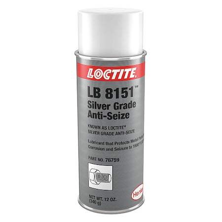 Loctite 135541 - Anti-Seize, Heavy Duty, Aerosol Spray Can, 12 oz, Aluminum Base, 1600 Degrees F Max Op Temp, Aerosol