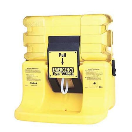 Bradley S19-921H - Eyewash Station, Gravity-Fed, 7 gal Tank Capacity, Wall Mount, Portable, 12 in H., 22 in W