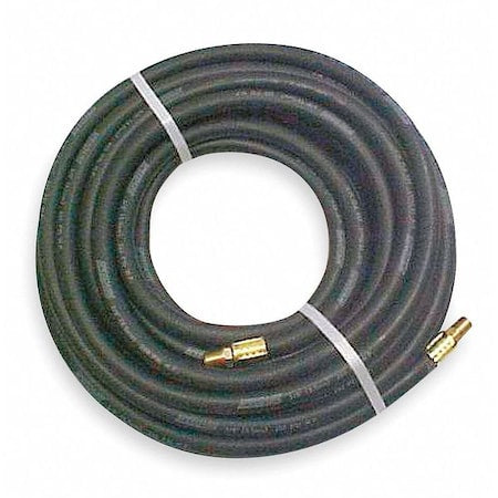 Continental 411F12 - 3/8" x 100 ft EPDM Coupled Air Hose 200 psi Black