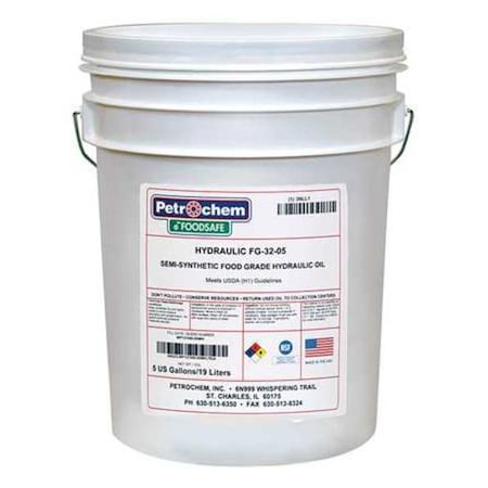 Petrochem FOODSAFE HYDRAULIC FG-32-005 - Food Grade Semi Syn Hydraulic Oil, ISO 32