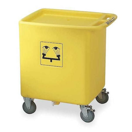 Bradley S19-399 - Eyewash Station Waste Container, Polyethylene, Yellow, For Use With, Eyewash Station