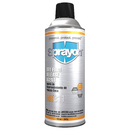 Sprayon SC0311000 - Dry Film Release Agent P.T.F.E.,12 oz.