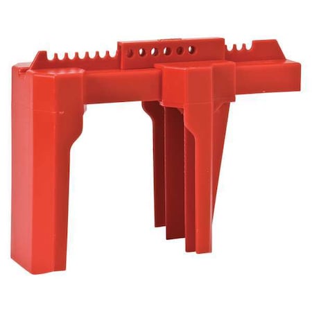 Brady BS08A-RD - Ball Valve Lockout,Red,2 to 8 In.