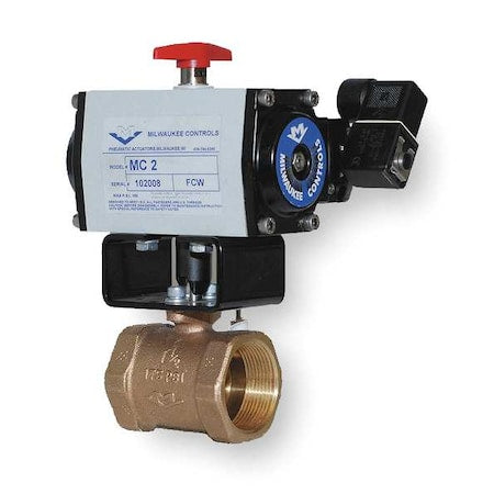 Milwaukee Valve MBDAO A 100 - Butterfly Valve,Dbl Acting,Bronze,1 In.