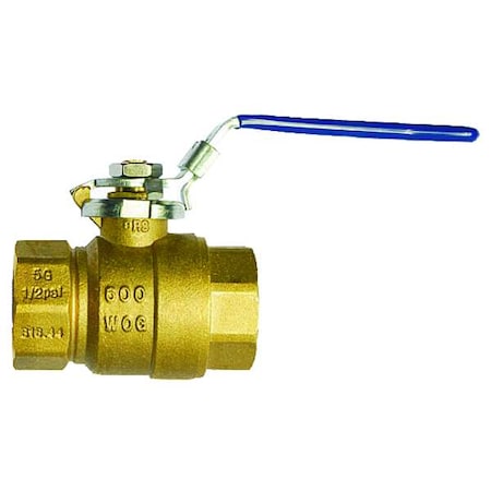 Milwaukee Valve 2-1/2" BA-475BLL - 2-1/2" FNPT Brass Ball Valve Inline