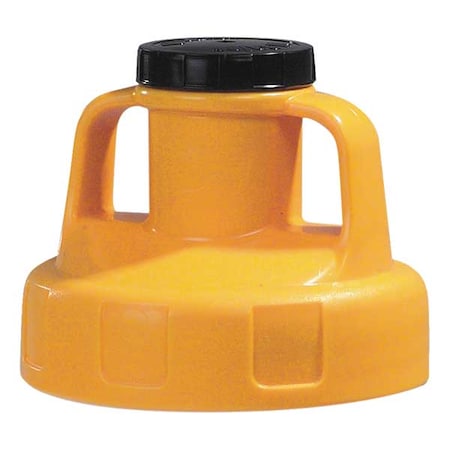Oil Safe 100209 - Utility Lid,w/2 In Outlet,HDPE,Yellow