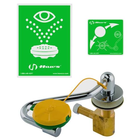 Haws 7611 - Plumbed Eyewash, Counter Mount, Plumbed, 6 in H., 11 1/2 in W