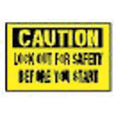 Panduit PVS0204C171Y - Lockout Label,2-1/4 In. H,PK2, PVS0204 C171 Y