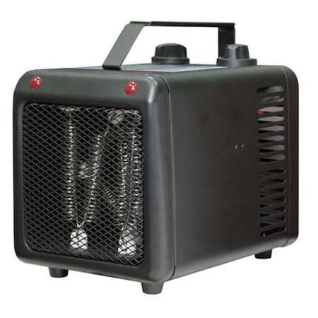 Dayton 3VU37 - Portable Electric Heater, 1500 W/1000 W, 120 V AC, 1 Phase, 5118 / 3412 Btu H, Non-Oscillating