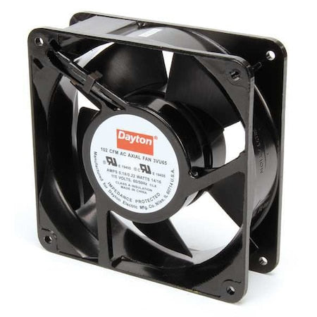 Dayton 3VU65 - Axial Fan, Square, 115 V AC, 1 Phase, Cast Aluminum, 4 11/16 in W.