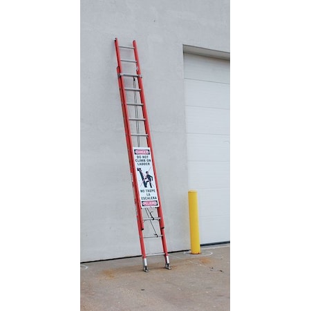 Accuform KLB426 - Ladder Climb Preventer, Danger, Aluminum, 13 1/4 in Width, 42 in Height