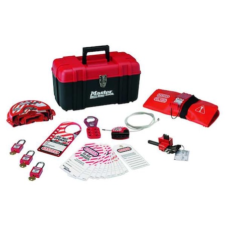 Master Lock 1457V410KA - Portable Lockout Kit,Filled,Valve,23