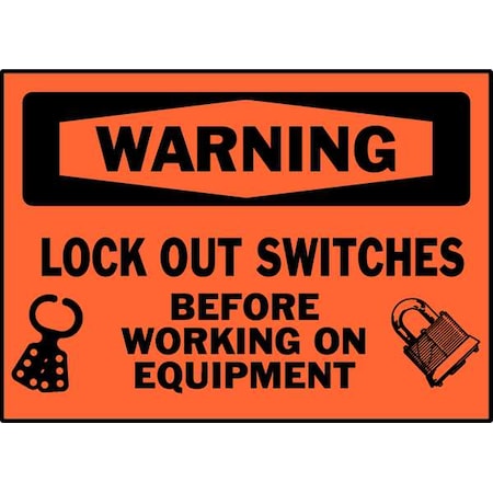 Brady 86247 - Equipment Label,Black/Orange,PK5