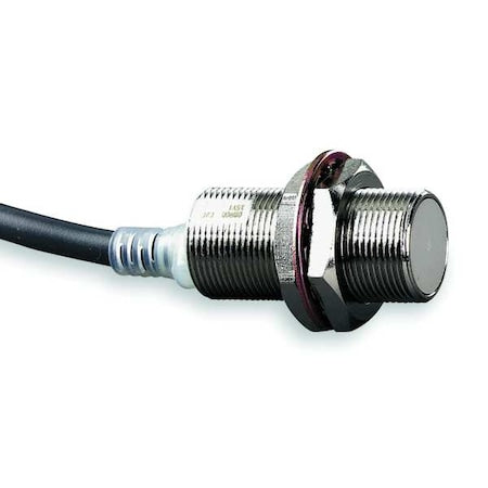 Omron E2E-X5Y1 - Cylindrical, Inductive Proximity Sensor, 18 mm Dia., Stainless Steel, 2 m, Bare Wire, 2 Wires, Shielded