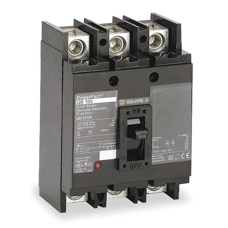 Square D QDL32175 - Molded Case Circuit Breaker, POWERPACT Q Series, 175 A, 3 Pole, 240 V AC, 25k A at 240 V AC