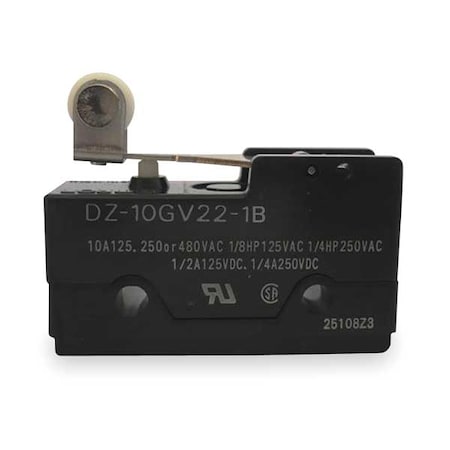 Omron DZ-10GV22-1B - Snap Action Switch, Hinge Roller, Lever Actuator, DPDT, 10 A at 240 V AC Contact Rating