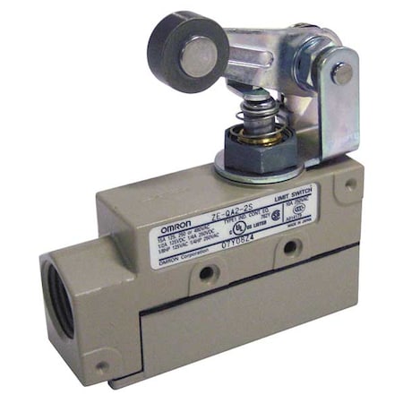 Omron ZE-QA2-2S - Limit Switch, Plunger, Roller Lever, SPDT, 15 A at 480 V AC, Actuator Location: Top