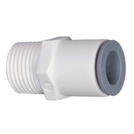Parker 6505 56 11WP2 - Push-Fit Adapter Fitting, 1/4 in Tube Size, Bio-Based Nylon, White, 10 PK