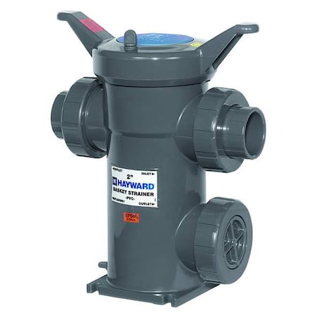 Hayward Flow Control SB1200ST18 - Basket Strainer, 2" Pipe, Socket/Threaded, PVC, 150 psi