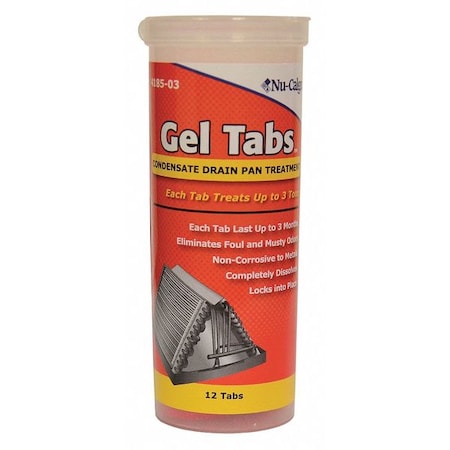 Nu-Calgon 4185-03 - Condensate Pan Treatment, Gel Tab, 3 ton