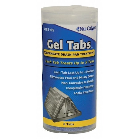 Nu-Calgon 4185-05 - Condensate Pan Treatment, Gel Tab, 5 ton