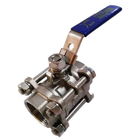 G-S3P1K-75 - 3/4" FNPT Stainless Steel Ball Valve Inline
