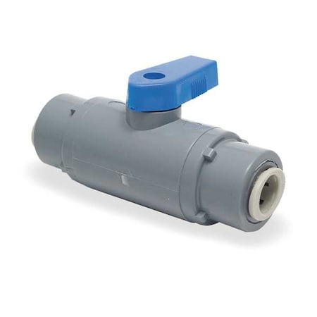 6381790 - Manual 2-Way Ball Valve,Push,PVC