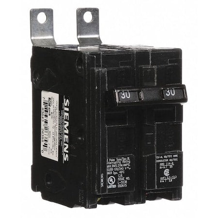 Siemens B230 - Miniature Circuit Breaker, BL Series, 30 A, 2 Pole, 120/240 V AC, 10k A at 120/240 V AC