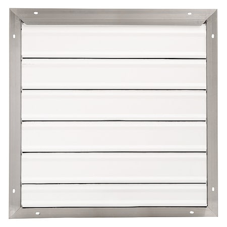 Dayton 3C308 - 24 in 27"H-W 5.75"L Aluminum Backdraft Damper, 24-1/2 in x 24-1/2 in, Aluminum