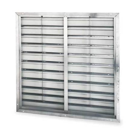 Dayton 3C311 - 42 in 45"H-W 5.75"L Aluminum Backdraft Damper, 42-1/2 in x 42-1/2 in, Aluminum
