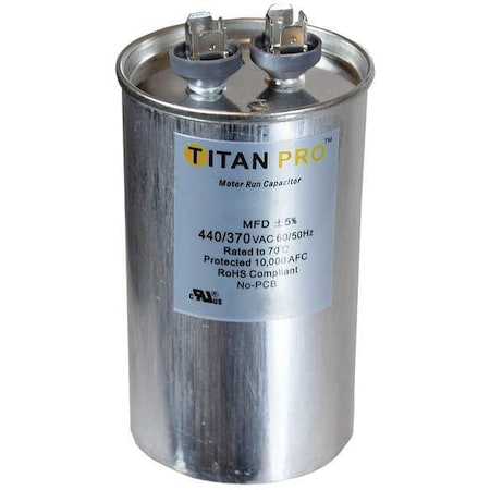 Titan Pro TRCF55 - Motor Run Capacitor,55 MFD,5-1/4 In. H