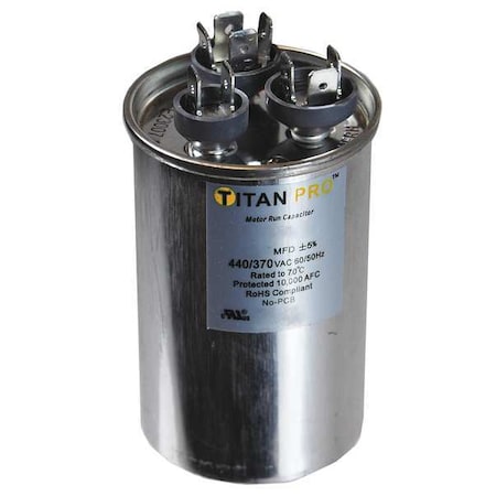 Titan Pro TRCFD205 - Motor Dual Run Capacitor, 370 to 440 V AC