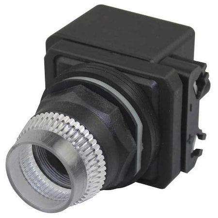 Dayton 30G373 - Push Button Operator, Extended, Momentary Action, Not Applicable Release, Illuminated, Clear