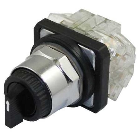 Dayton 30G302 - Selector Switch,Non-Illum,3 Pos,30mm,Black